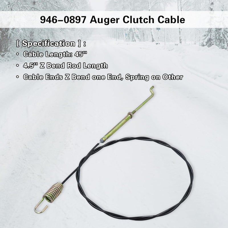 Dofank 946-0897 Auger Clutch Cable for MTD, Troy-Bilt, Craftsman, Yard Machines, Yard Man Snow Throwers, Replaces 746-0897, 746-0897A, 946-0897A Auger Clutch Cable - Image 2